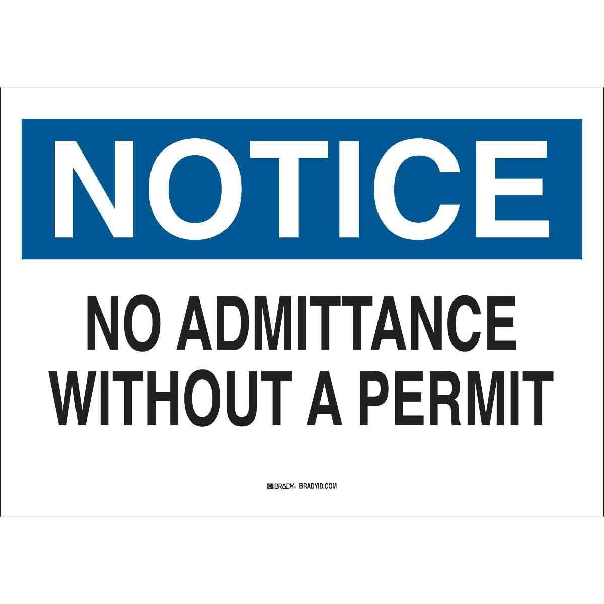 Brady® 40717 Access & Security Signs