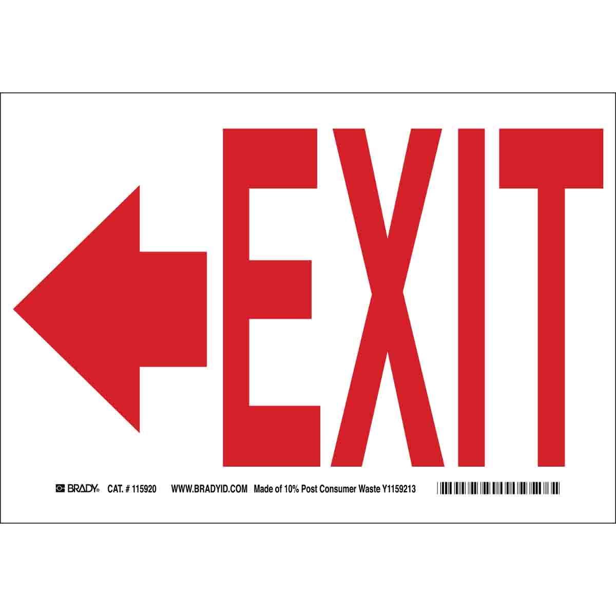 Brady® 41022 Fire, Emergency, Exit & First Aid Signs