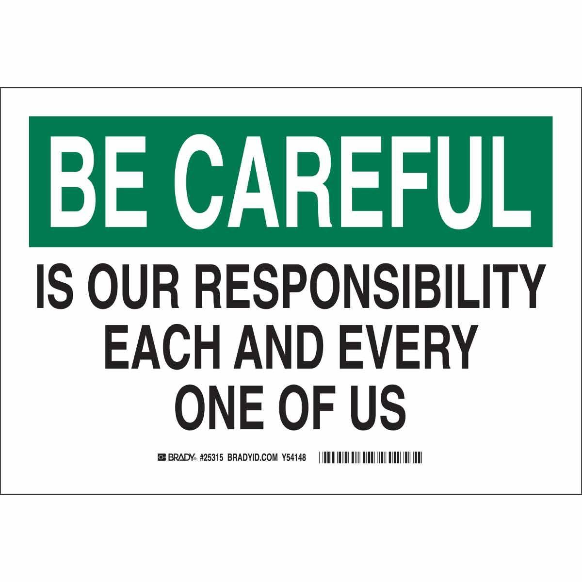 Brady® 25316 Accident Prevention Signs