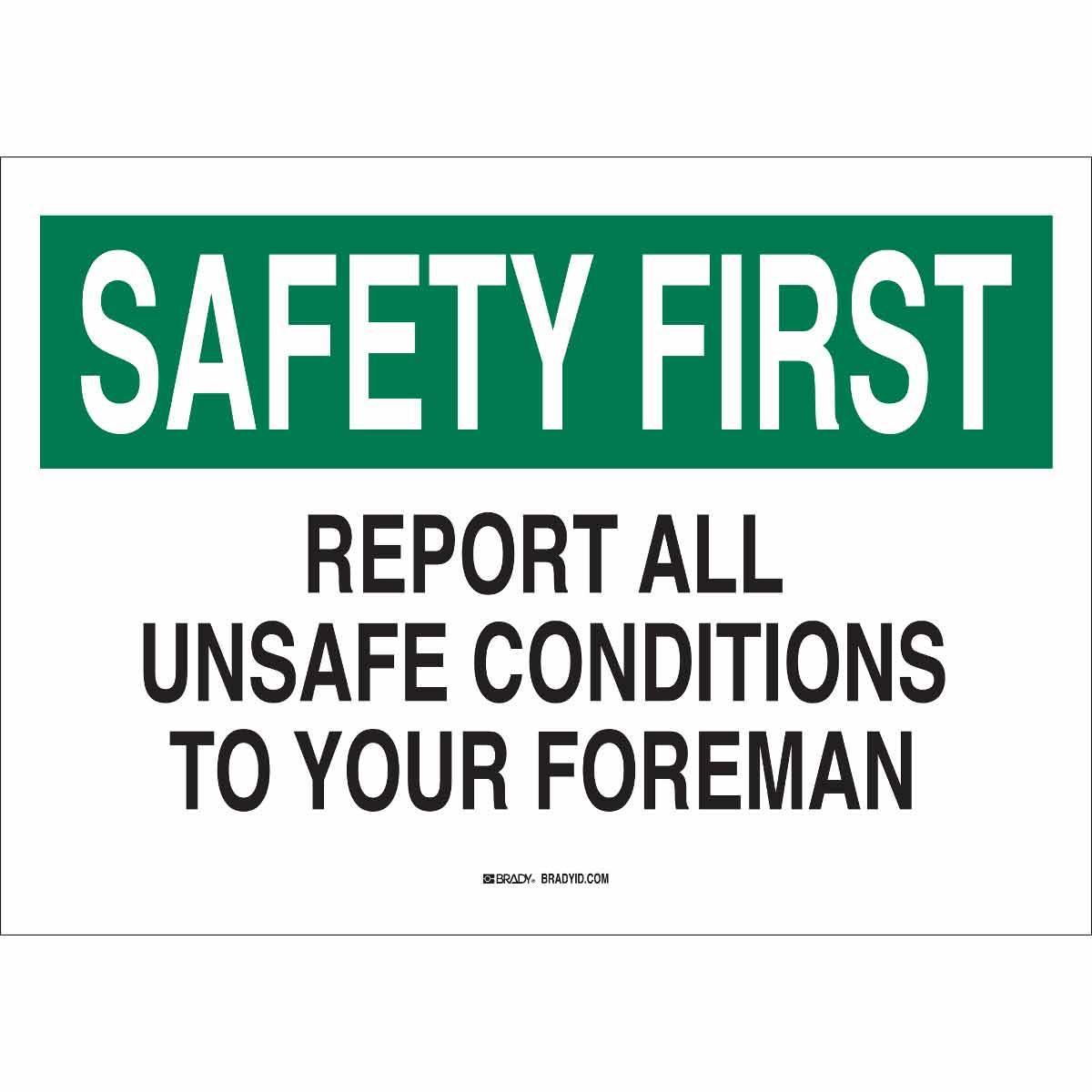 Brady® 25324 Accident Prevention Signs