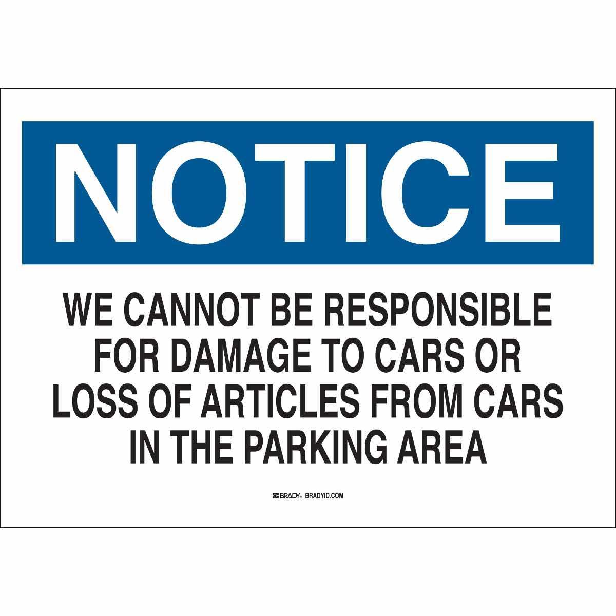Brady® 25838 Parking & Traffic Signs