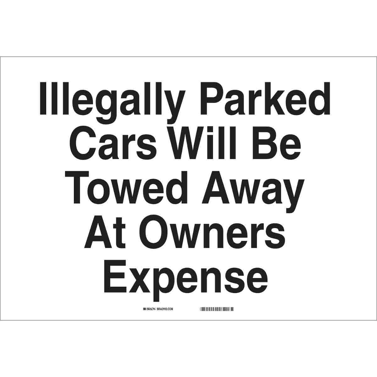 Brady® 43428 Parking & Traffic Signs