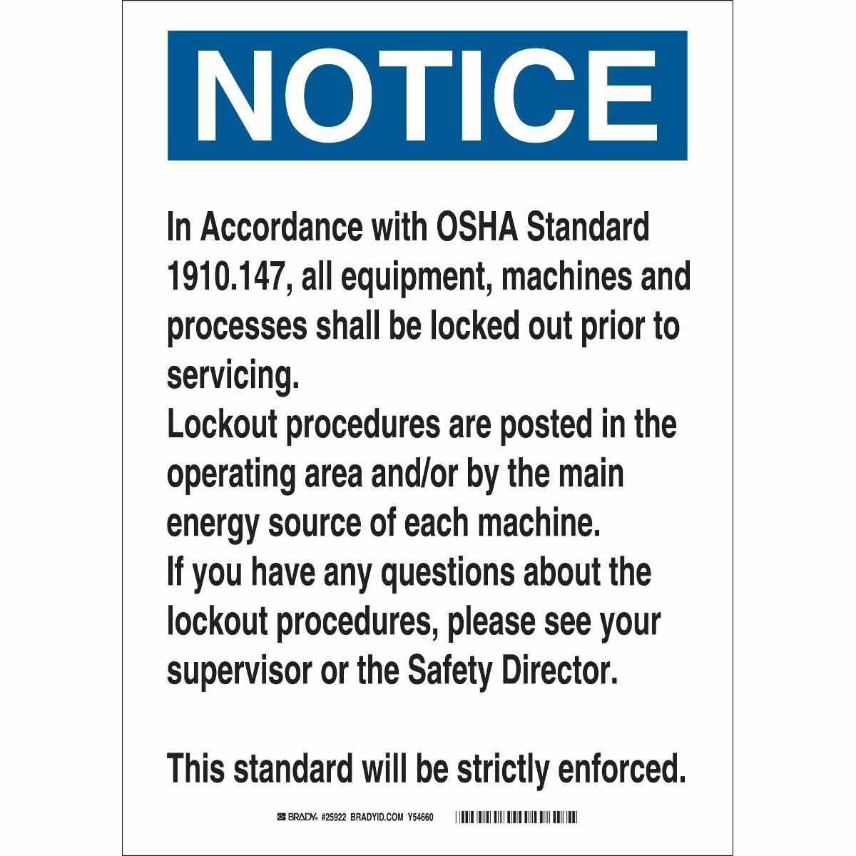Brady® 122395 Accident Prevention Signs