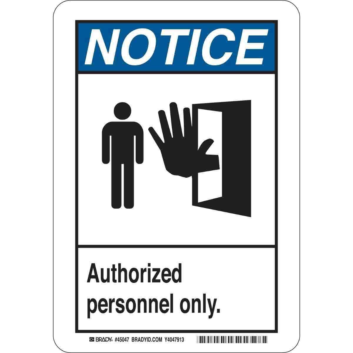 Brady® 48967 Access & Security Signs