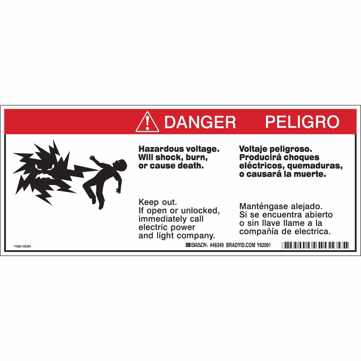 Brady® 46349 Safety & Facility Labels