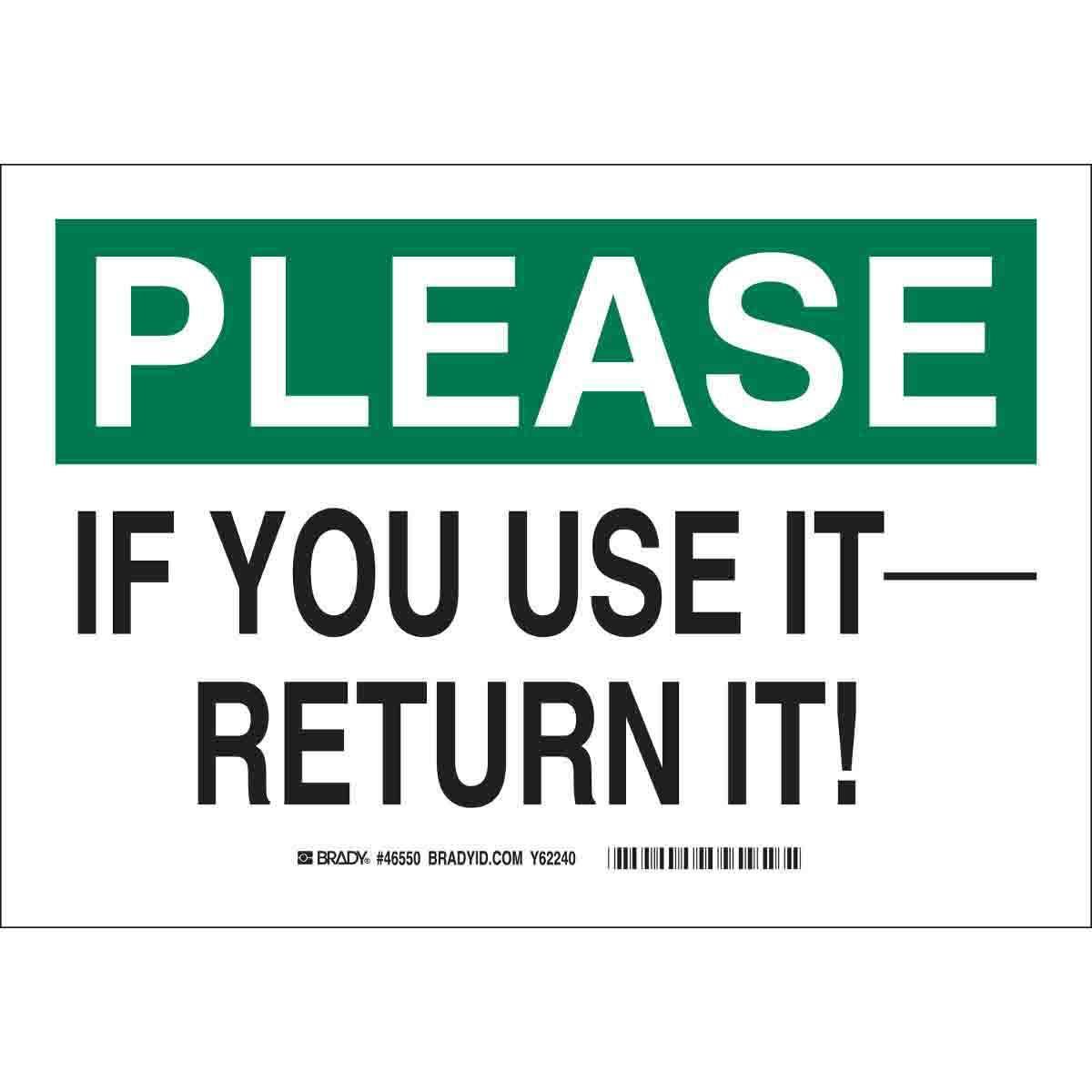 Brady® 46550 Office & Facility Signs
