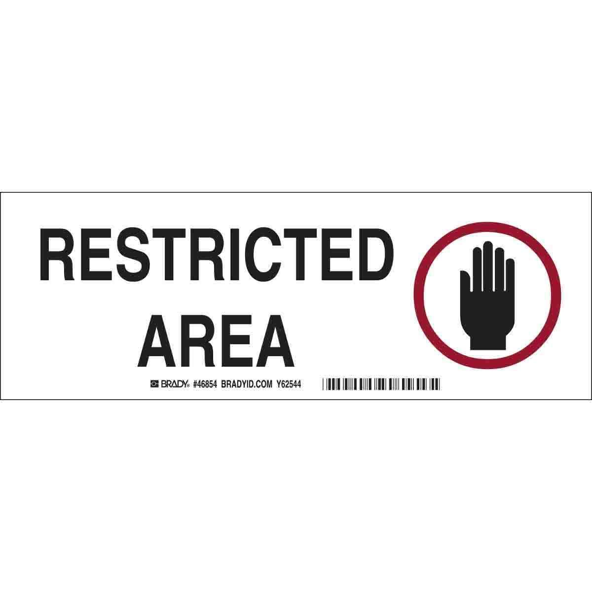 Brady® 46854 Access & Security Signs