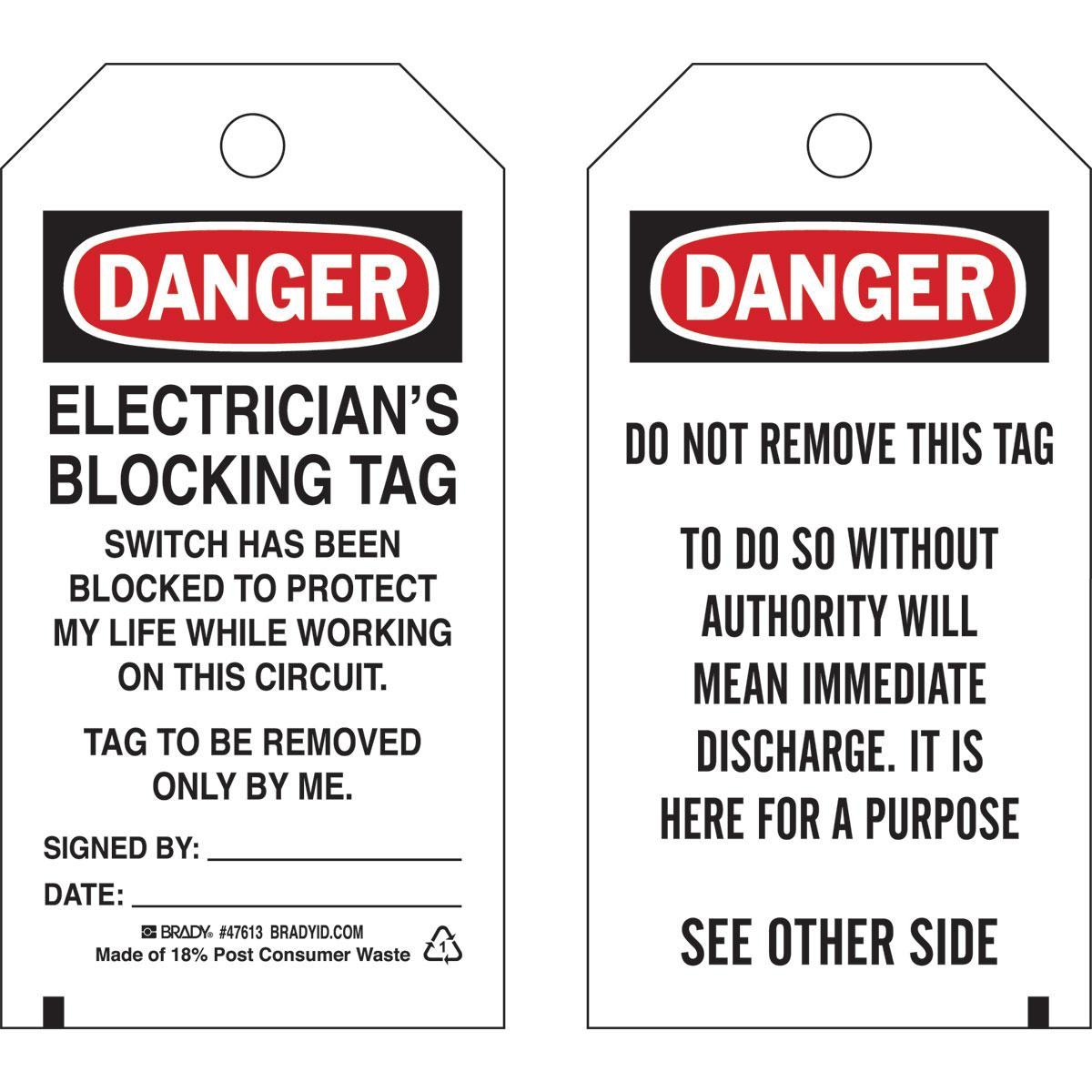 Brady® 48743 Safety & Facility Tags