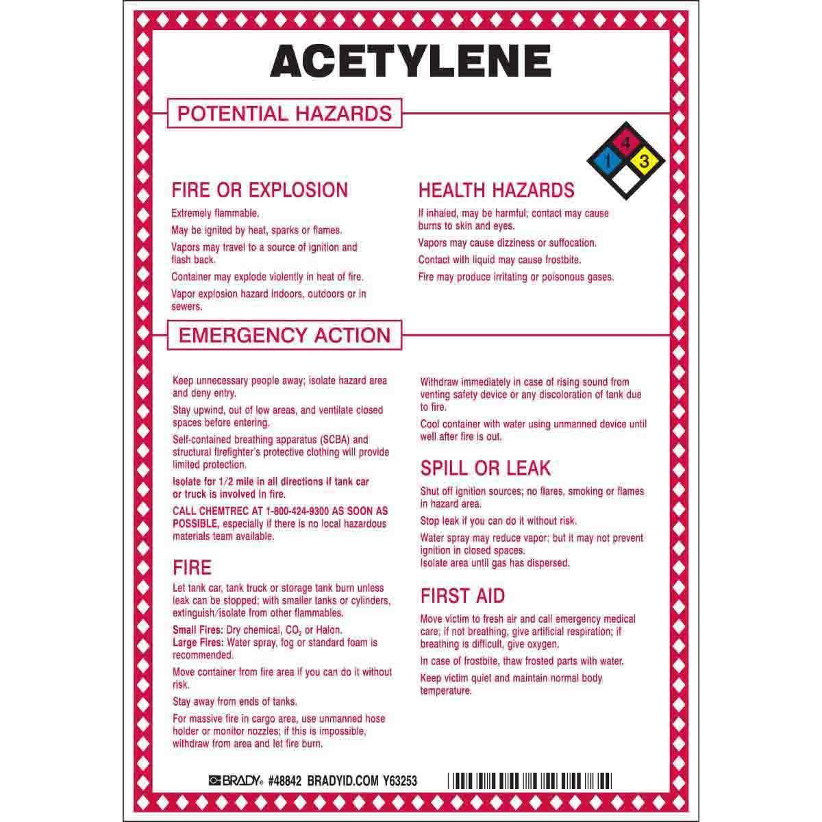 Brady® 48842 Chemical & Hazardous Material Signs