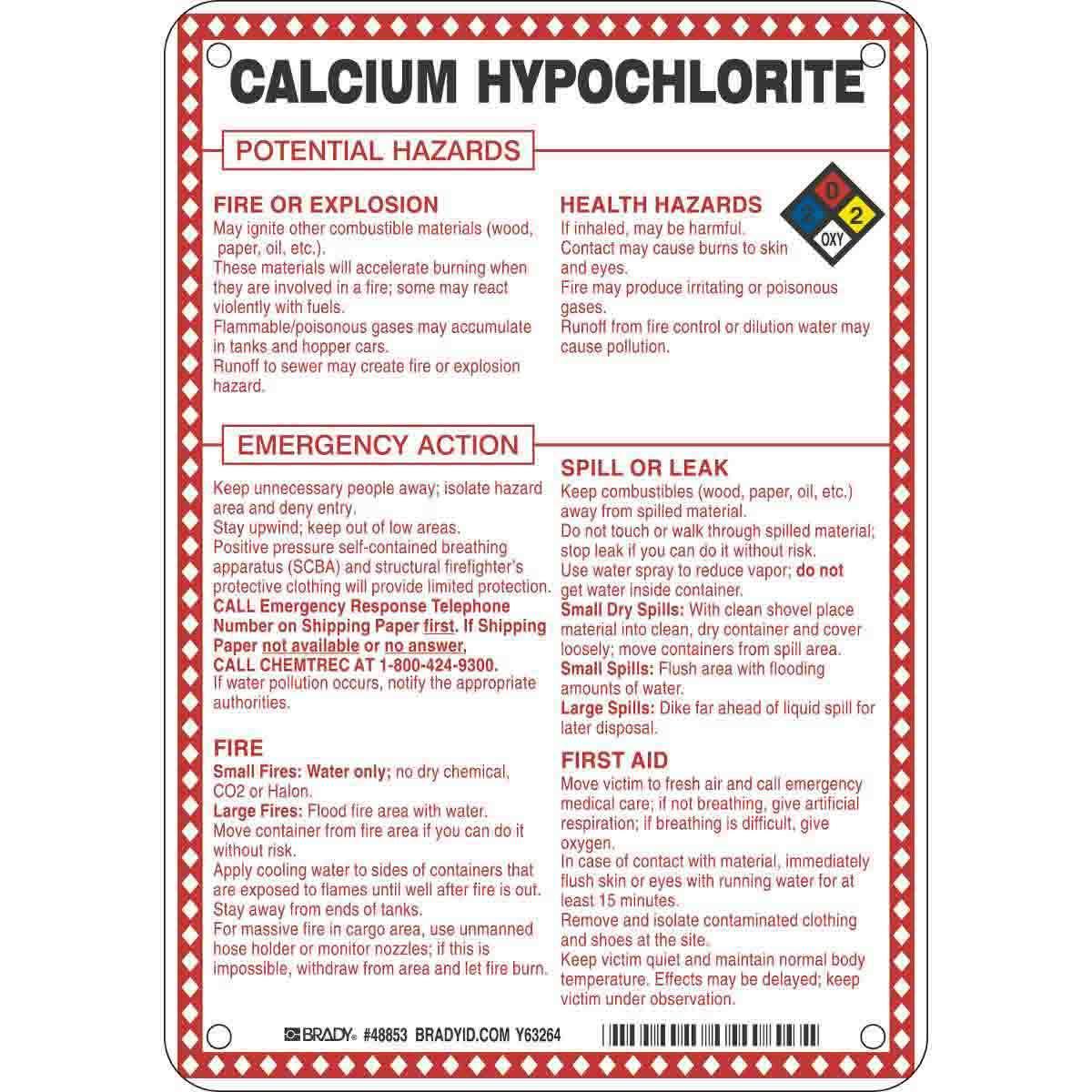 Brady® 48853 Chemical & Hazardous Material Signs