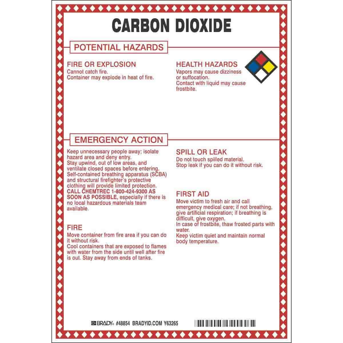 Brady® 48854 Chemical & Hazardous Material Signs