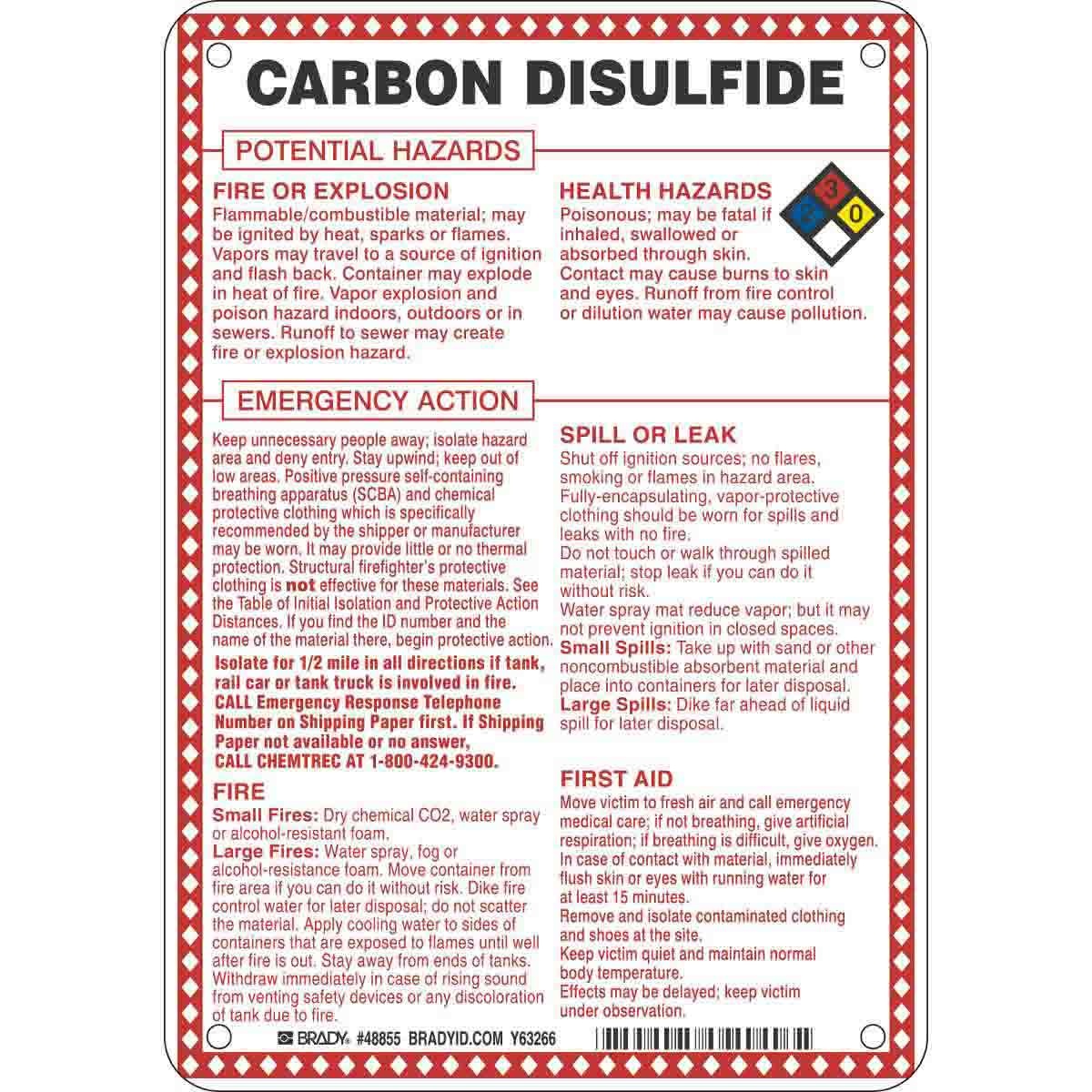 Brady® 48855 Chemical & Hazardous Material Signs