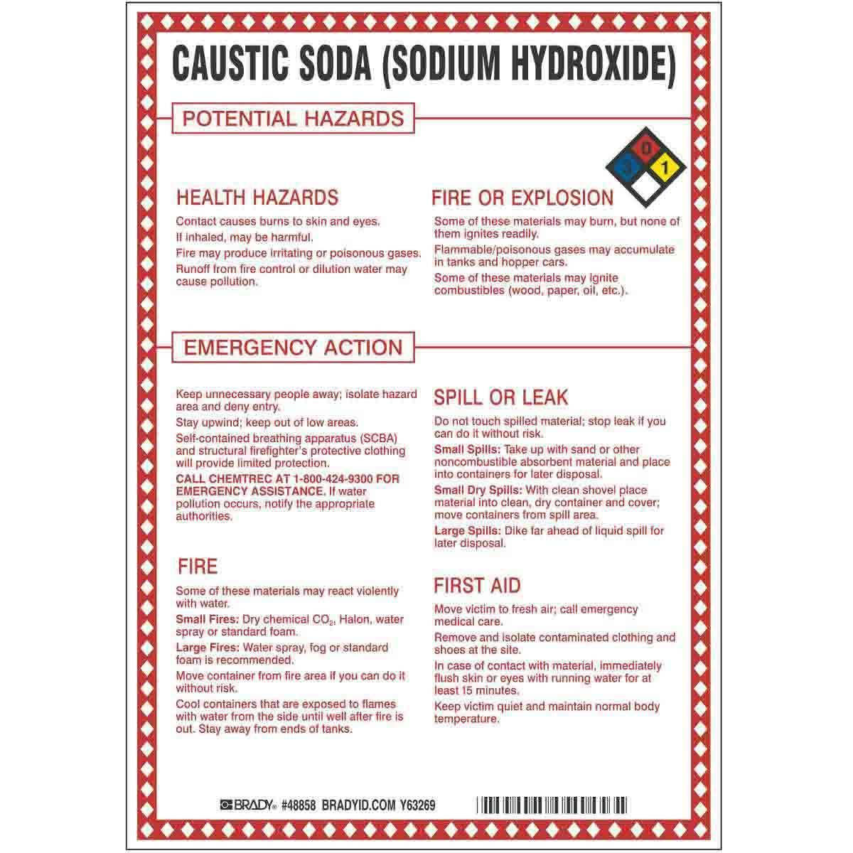 Brady® 48858 Chemical & Hazardous Material Signs