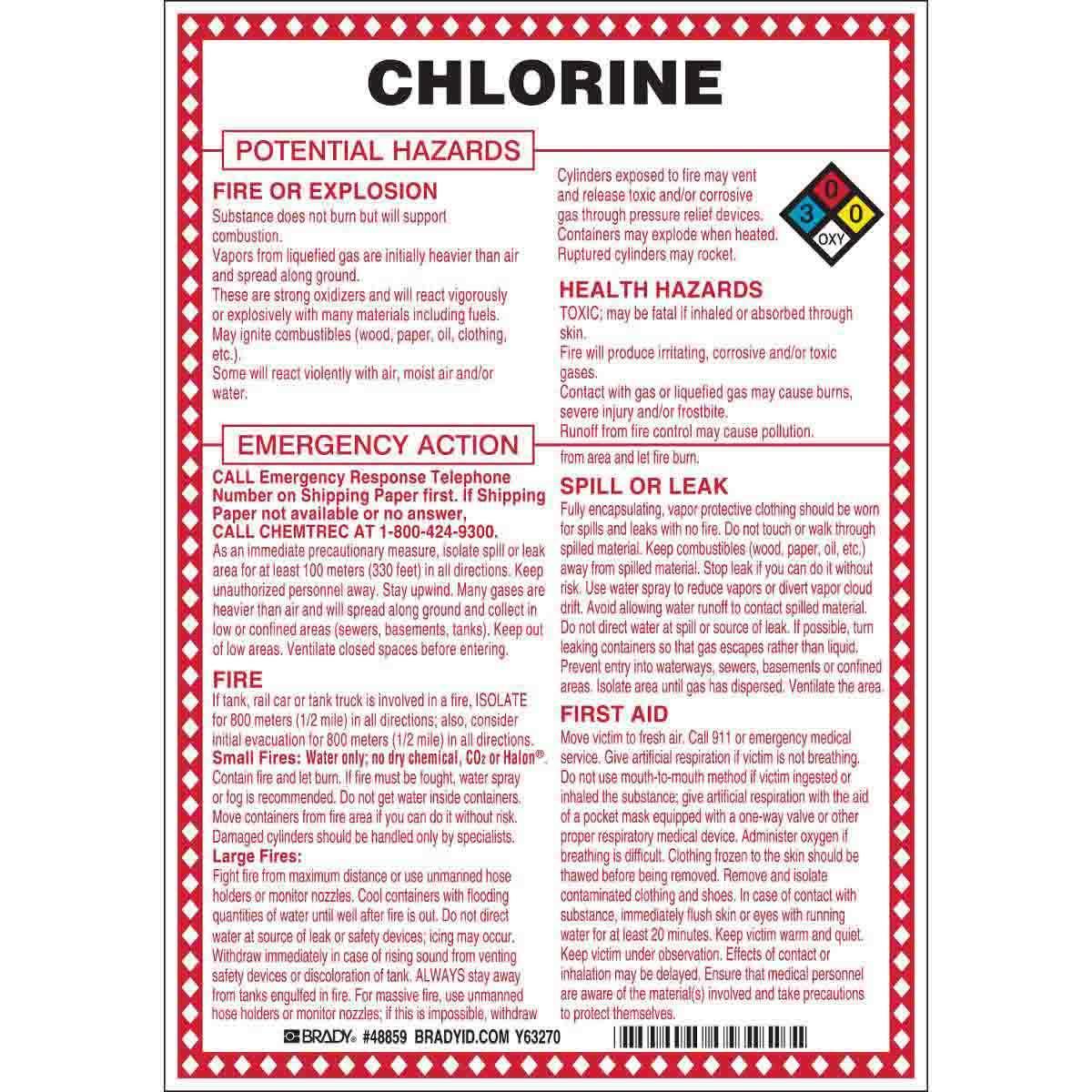 Brady® 48859 Chemical & Hazardous Material Signs