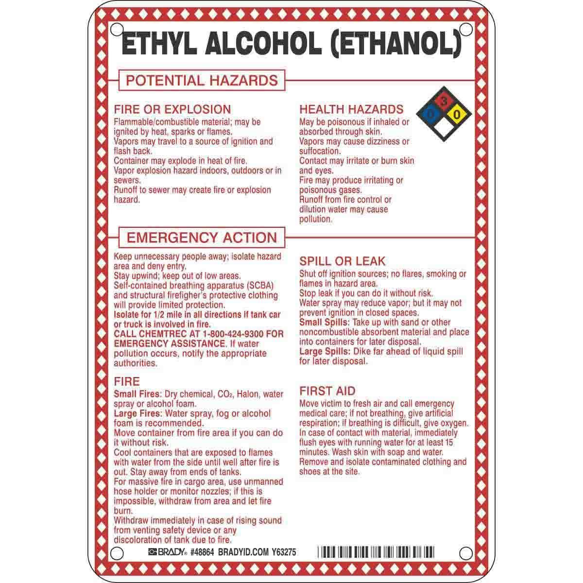 Brady® 48864 Chemical & Hazardous Material Signs
