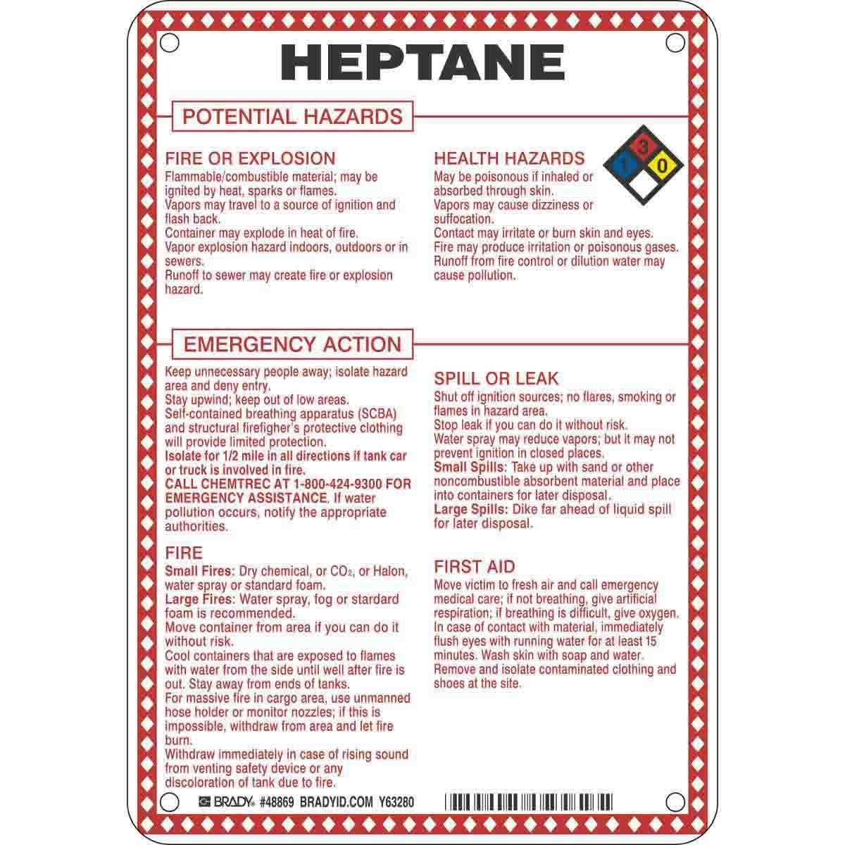 Brady® 48869 Chemical & Hazardous Material Signs