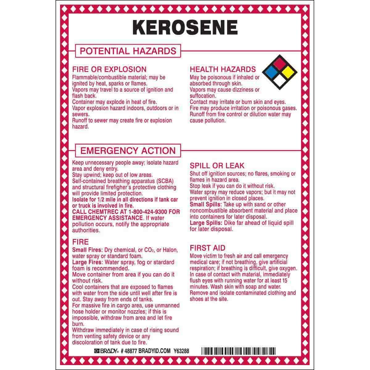 Brady® 48877 Chemical & Hazardous Material Signs
