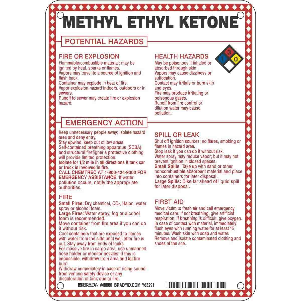 Brady® 48880 Chemical & Hazardous Material Signs