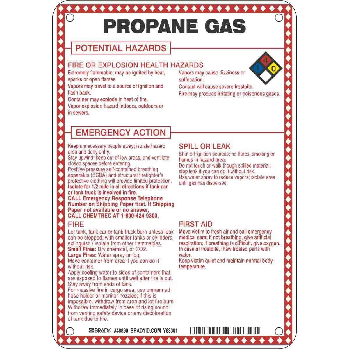 Brady® 48890 Chemical & Hazardous Material Signs