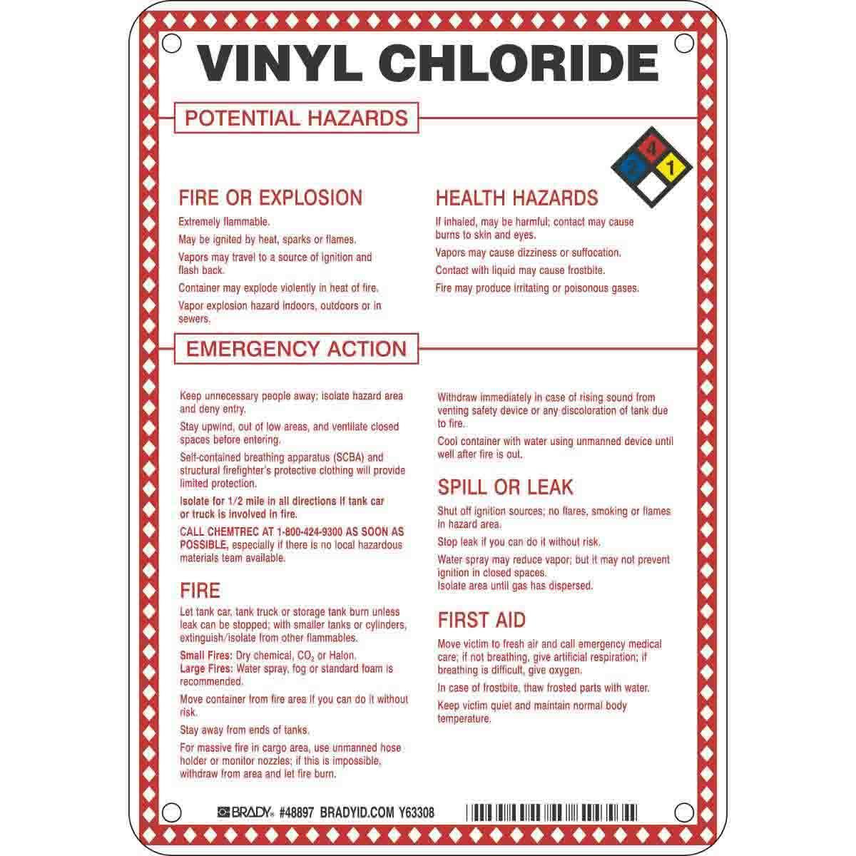 Brady® 48897 Chemical & Hazardous Material Signs