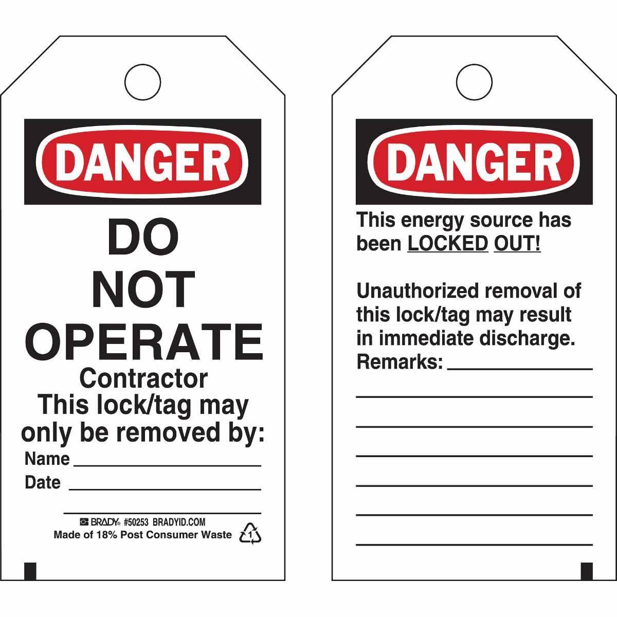 Brady® 50251 Safety & Facility Tags