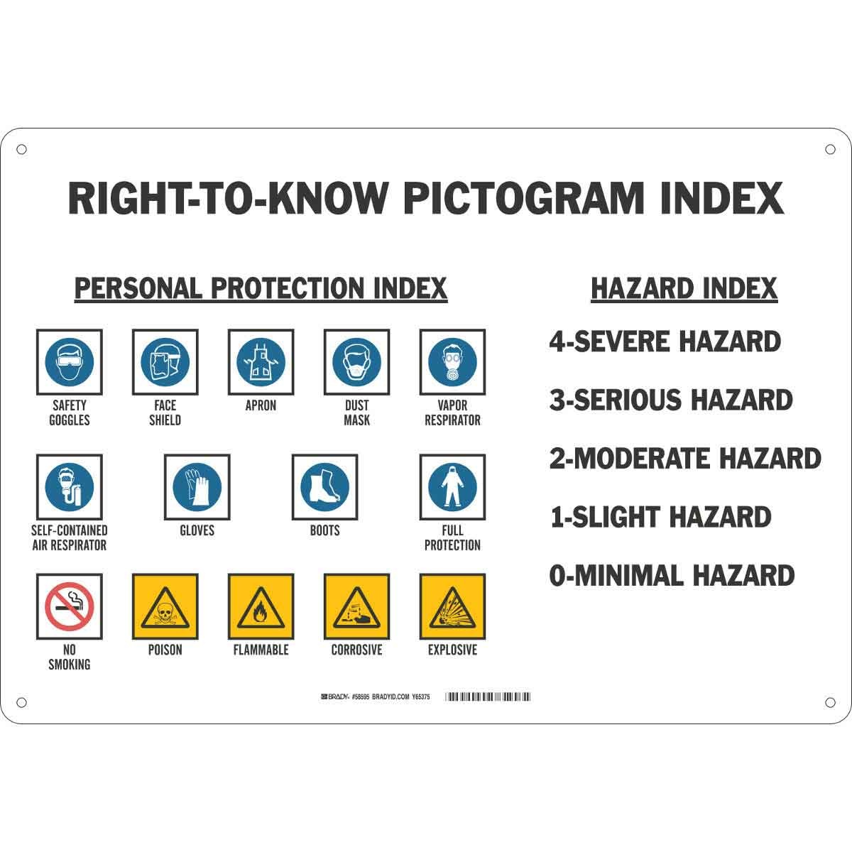 Brady® 58595 Safety & Facility Labels