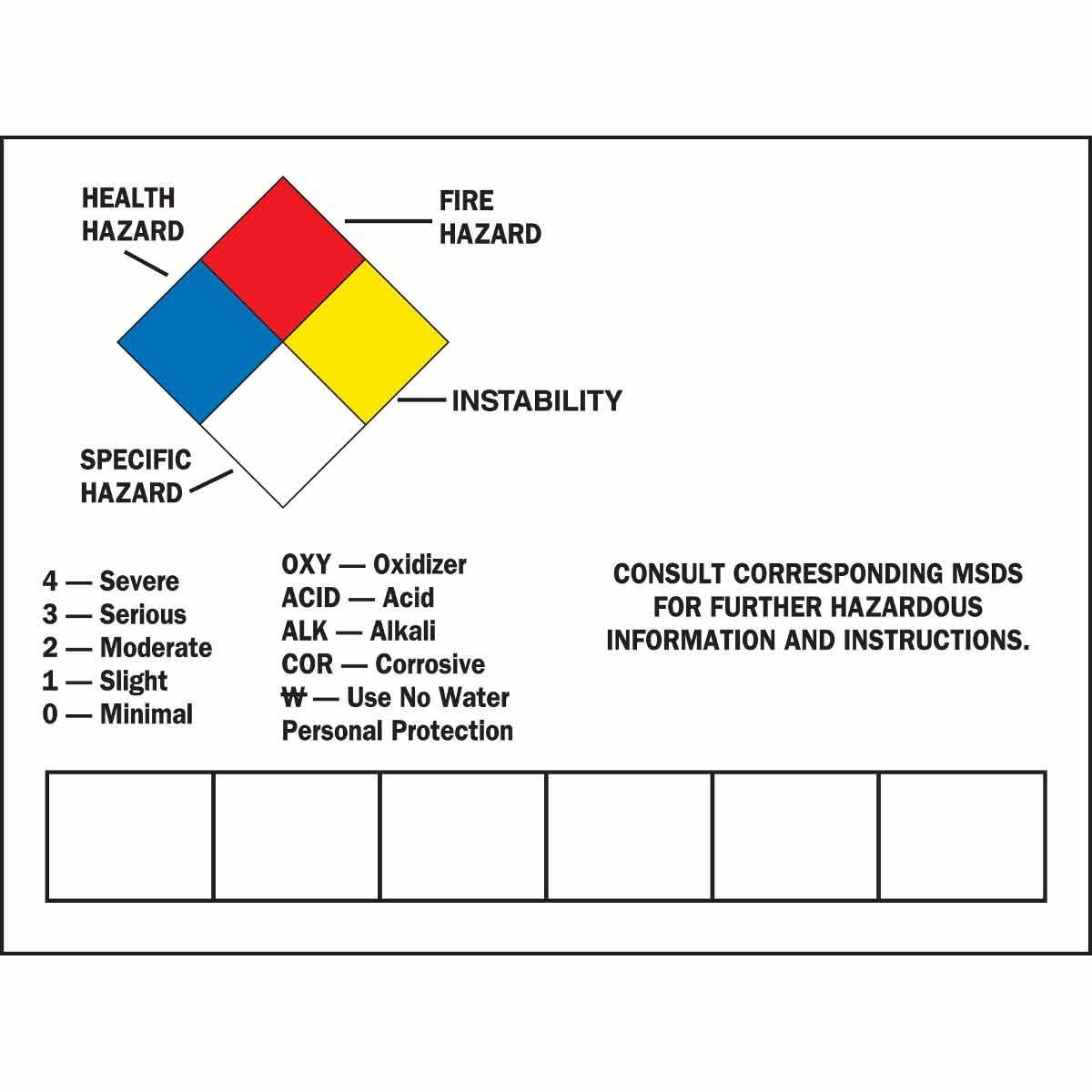 Brady® 58734 Safety & Facility Labels