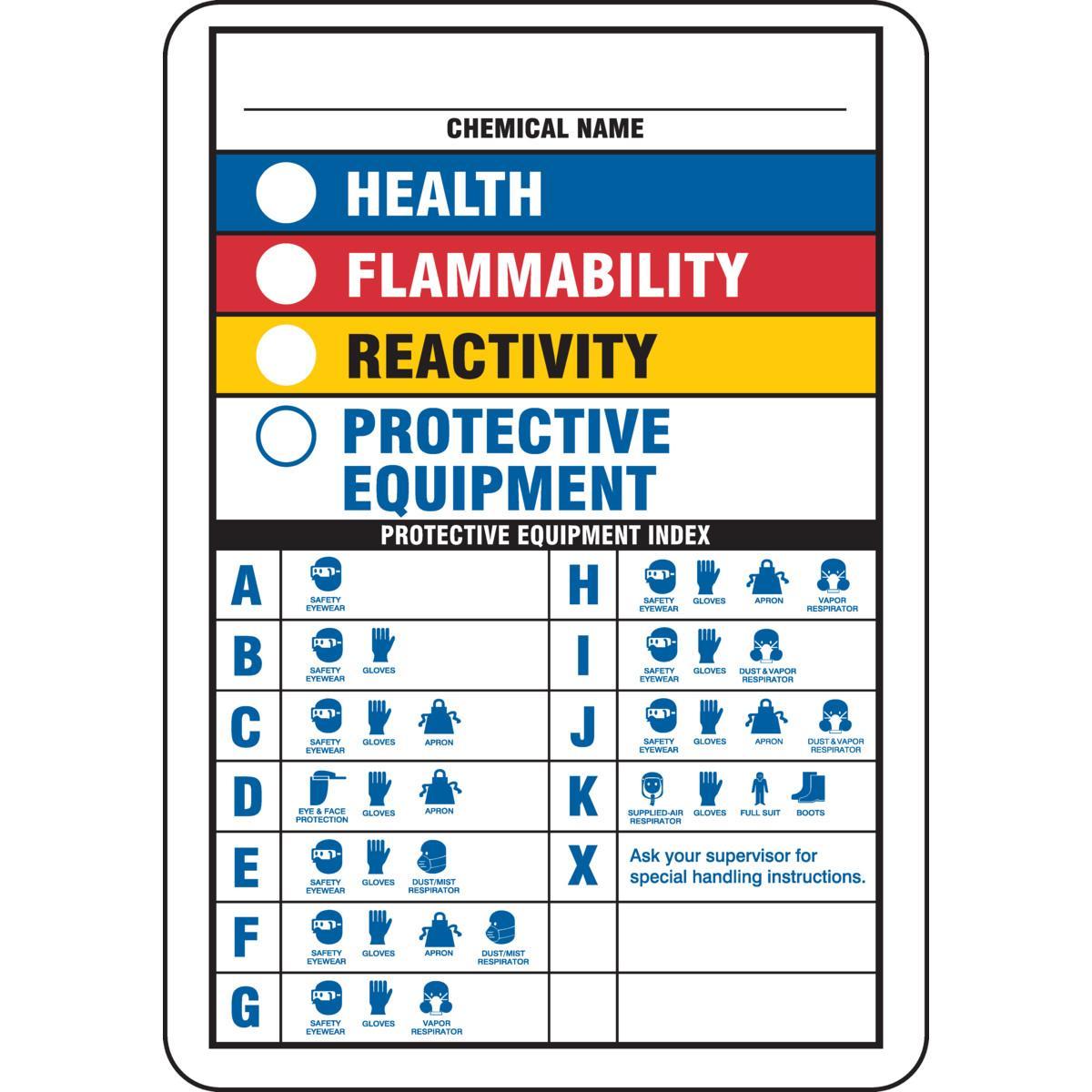 Brady® 60052 Chemical & Hazardous Material Signs