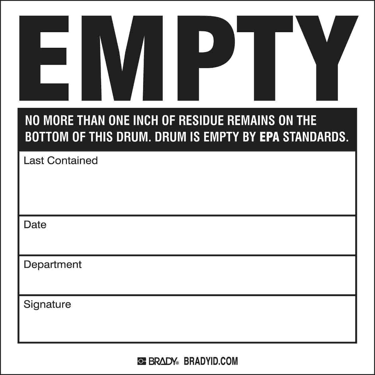 Brady® 60363 Safety & Facility Labels