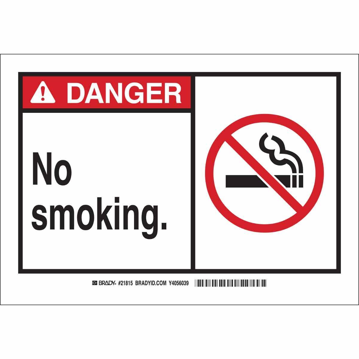 Brady® 62827 No Smoking & Restricted Activity Signs