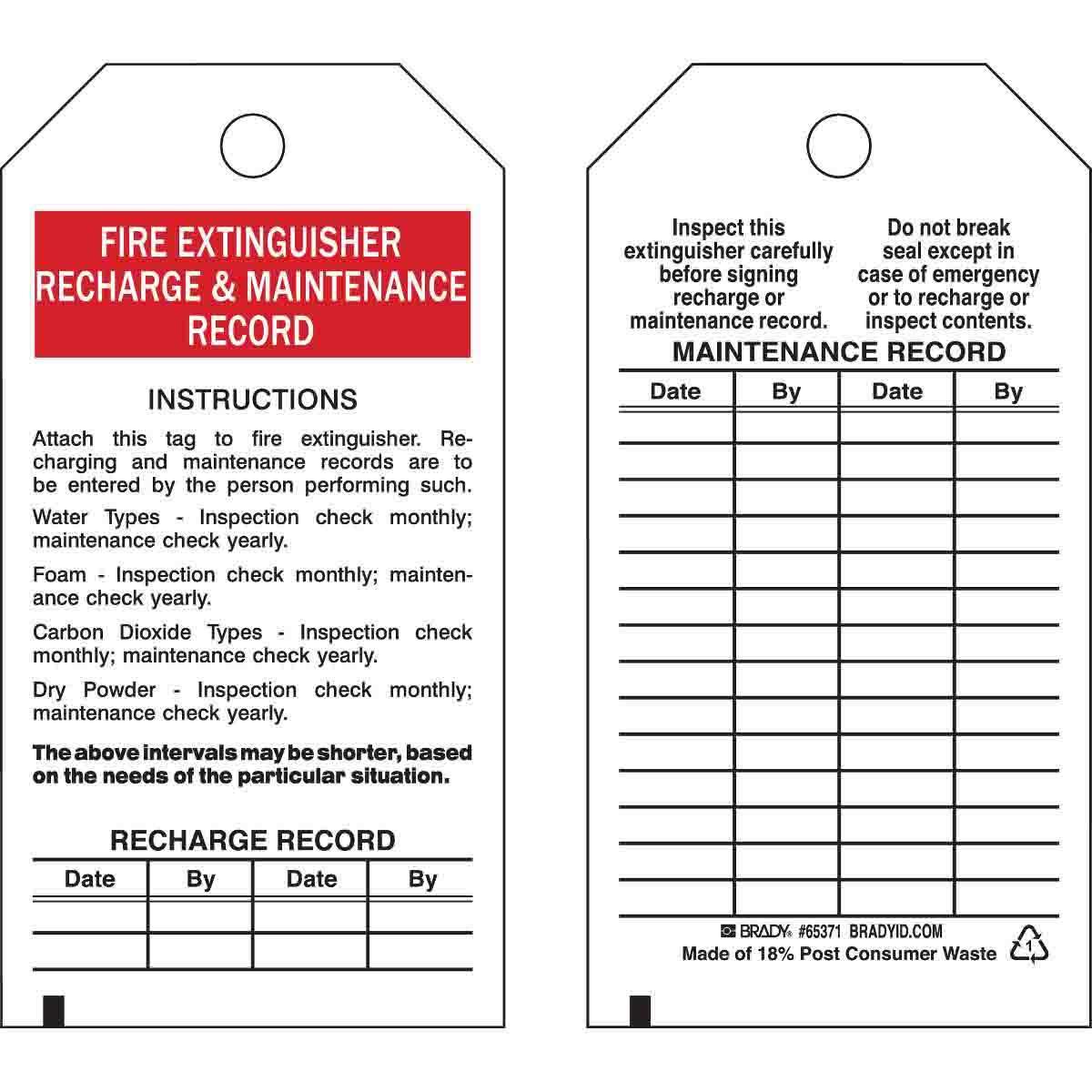 Brady® 65371 Safety & Facility Tags