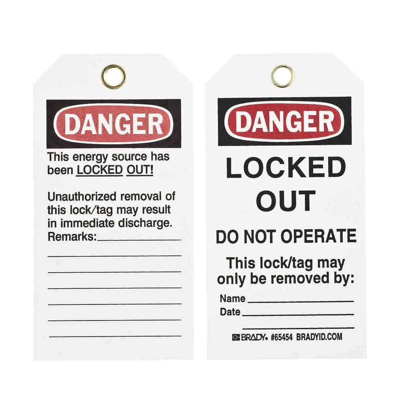 Brady® 65454 Safety & Facility Tags