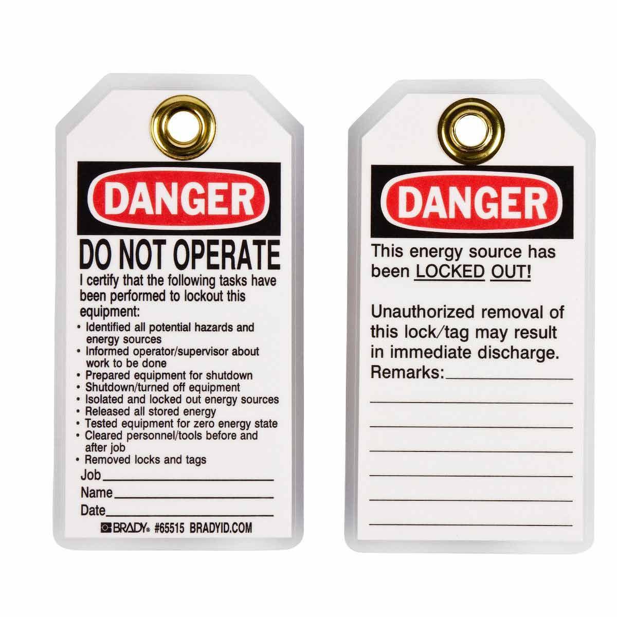 Brady® 65515 Safety & Facility Tags