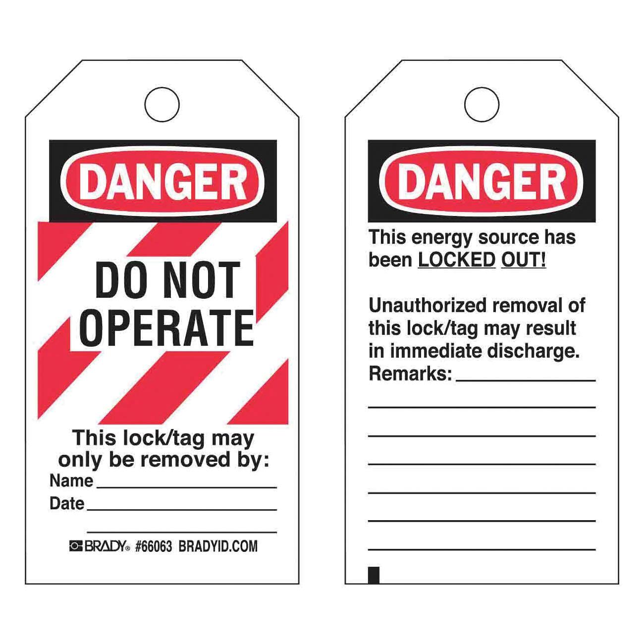 Brady® 65520 Safety & Facility Tags
