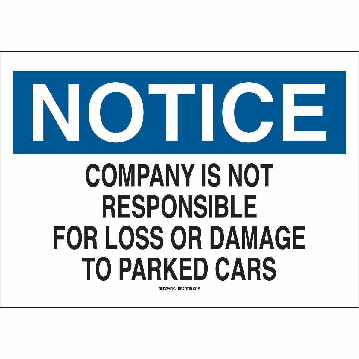 Brady® 69050 Parking & Traffic Signs