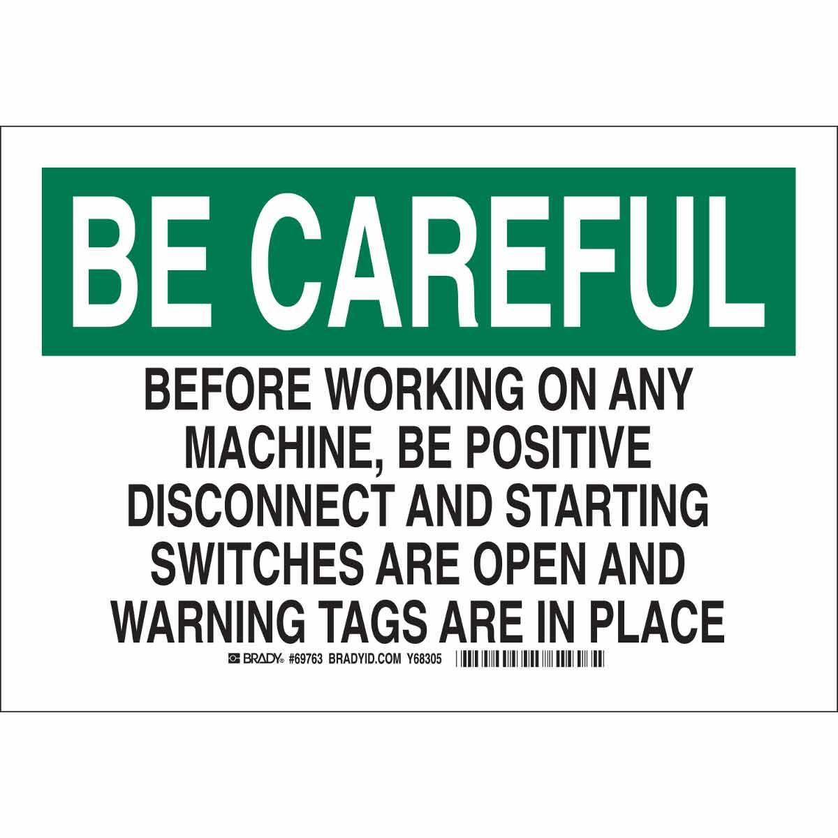 Brady® 85754 Accident Prevention Signs
