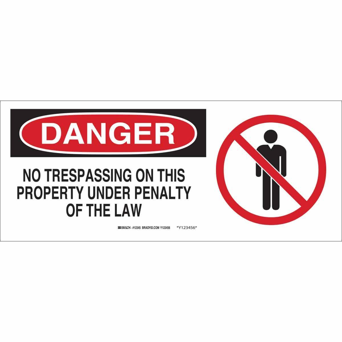 Brady® 70456 Access & Security Signs