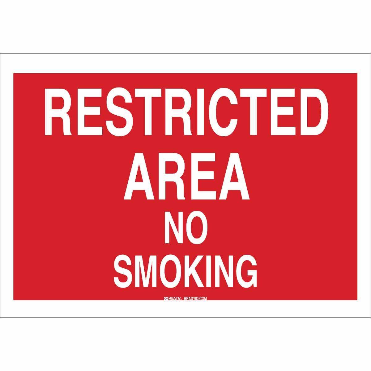 Brady® 70730 No Smoking & Restricted Activity Signs