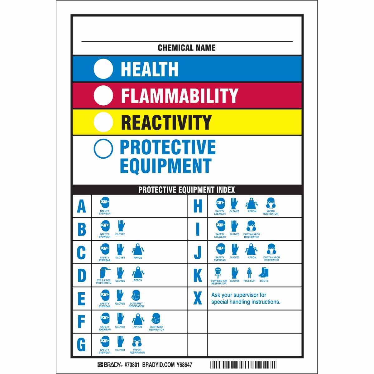 Brady® 70801 Safety & Facility Labels