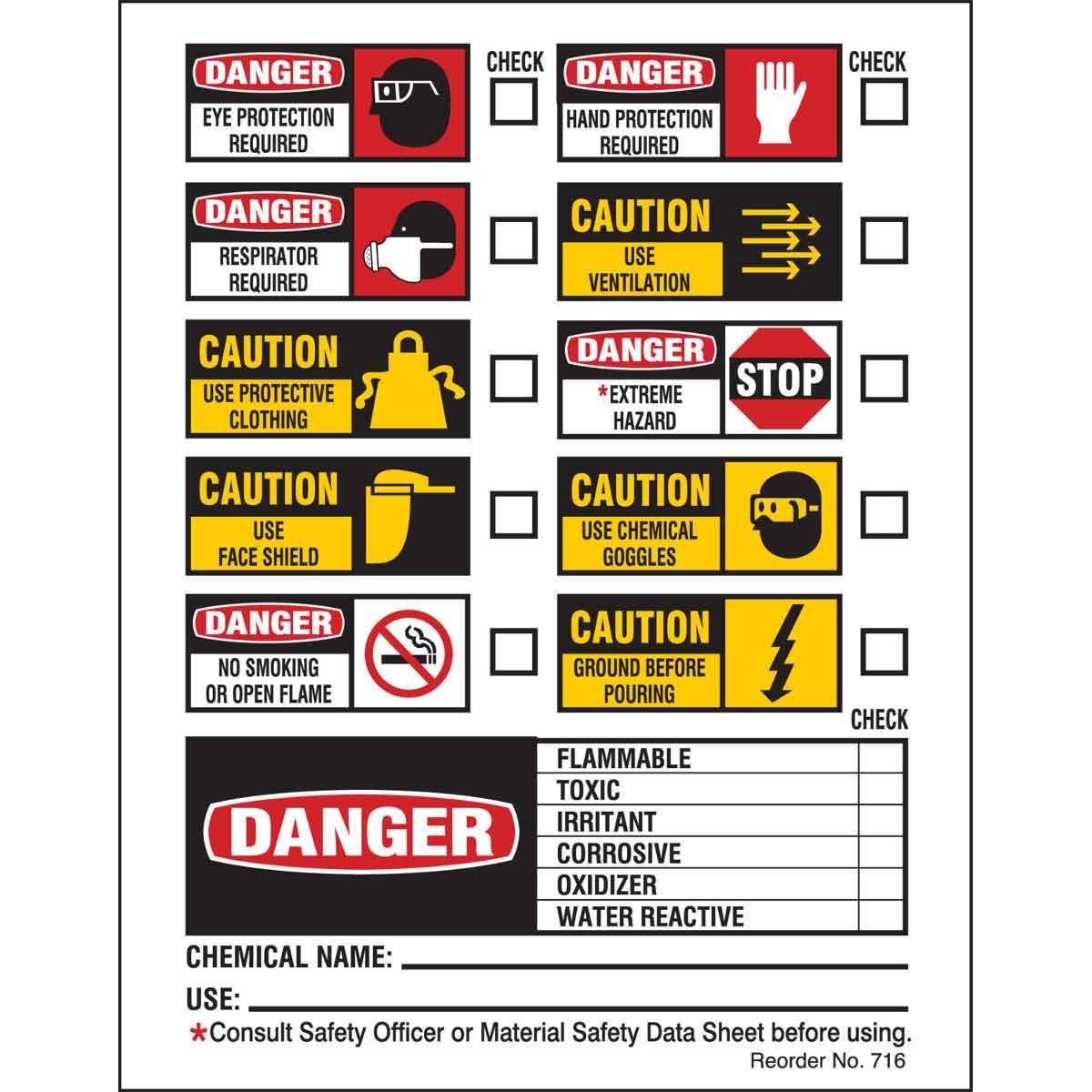 Brady® 716LS Safety & Facility Labels