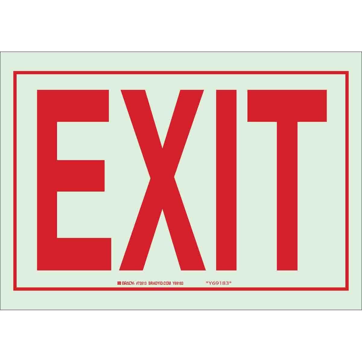Brady® 73513 Fire, Emergency, Exit & First Aid Signs
