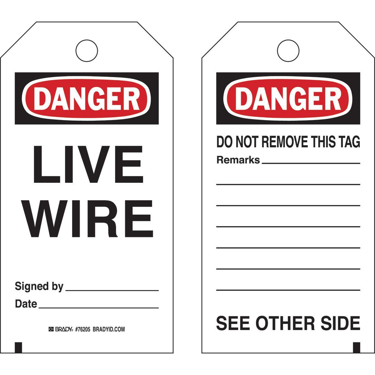Brady® 76205 Safety & Facility Tags