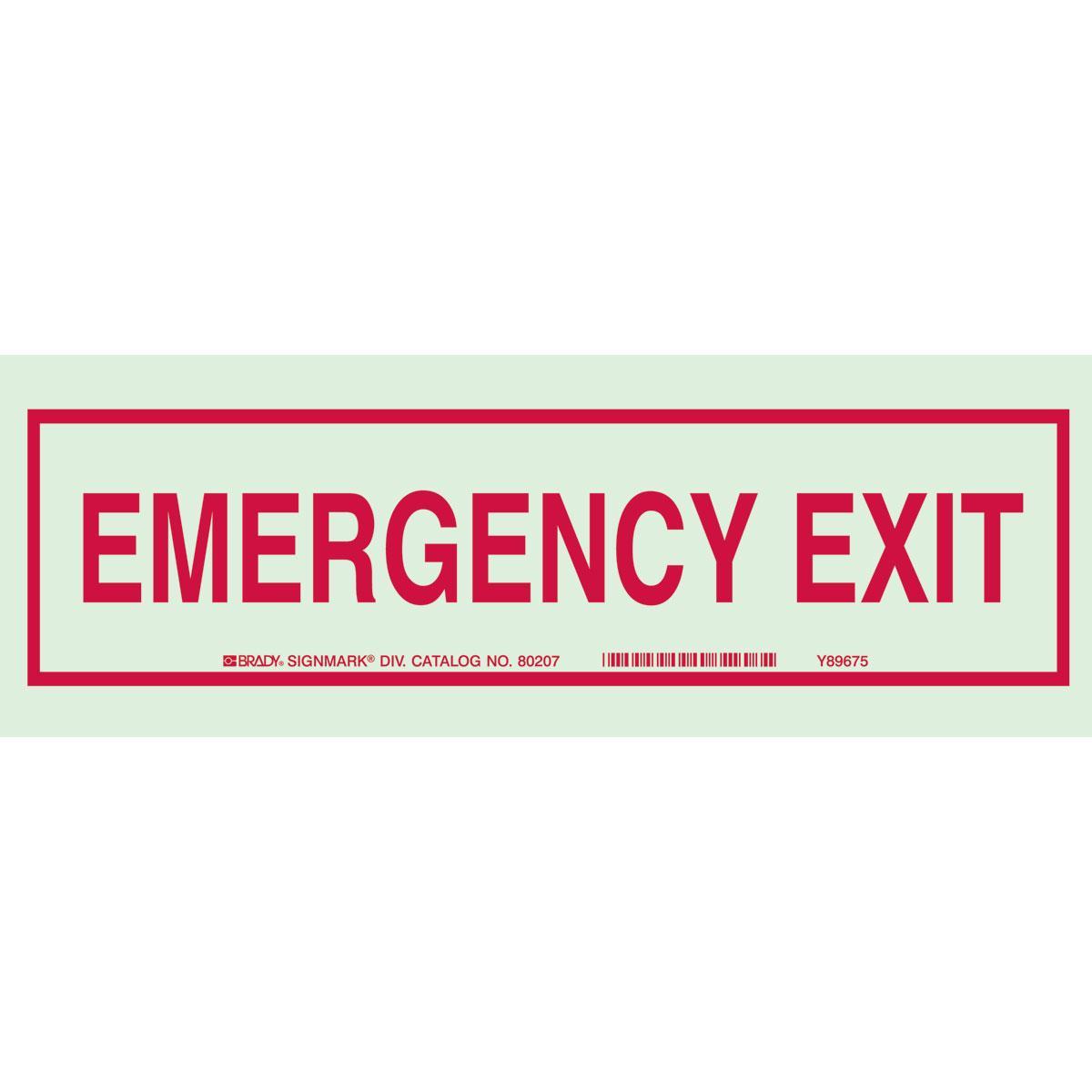 Brady® 80274 Fire, Emergency, Exit & First Aid Signs