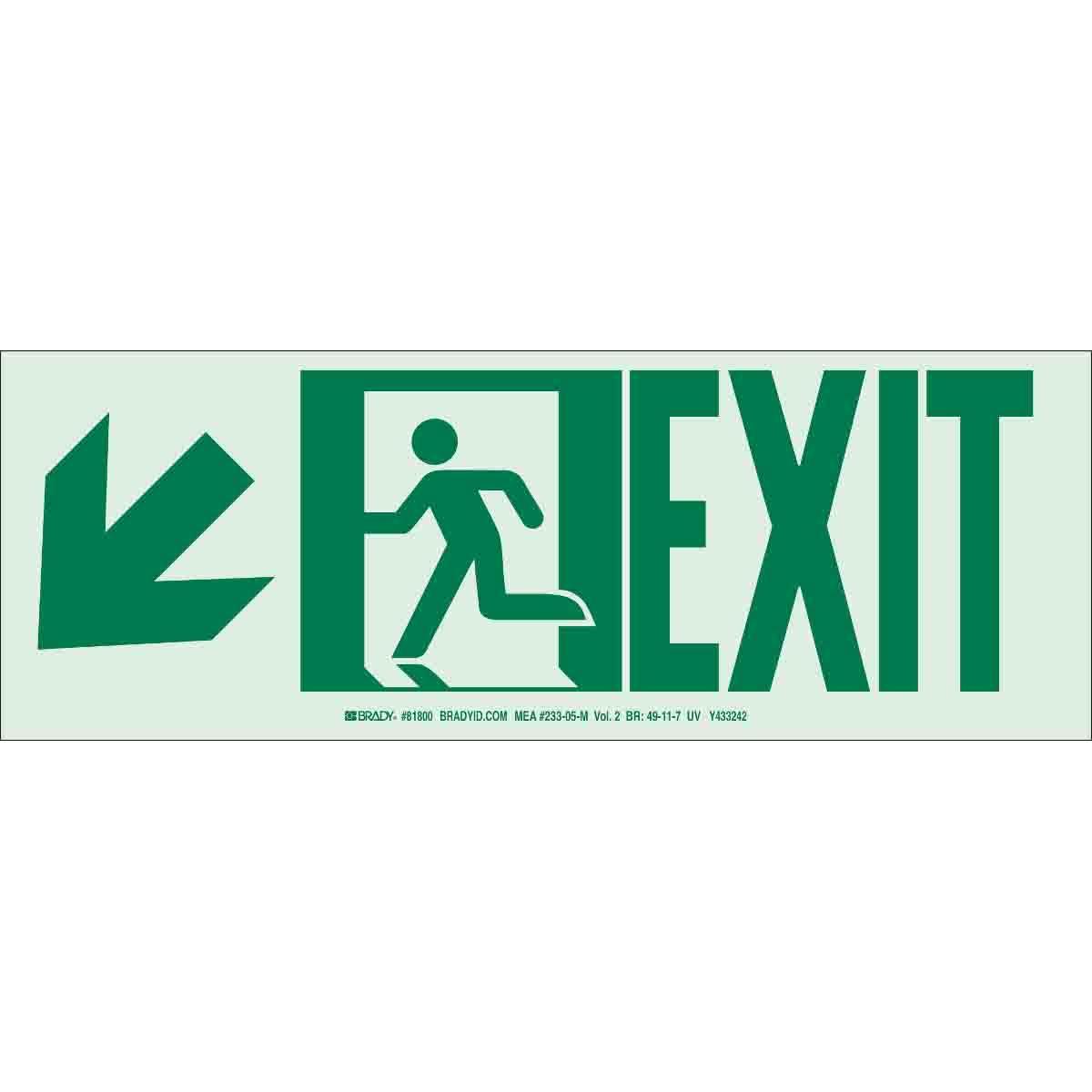 Brady® 81801 Fire, Emergency, Exit & First Aid Signs