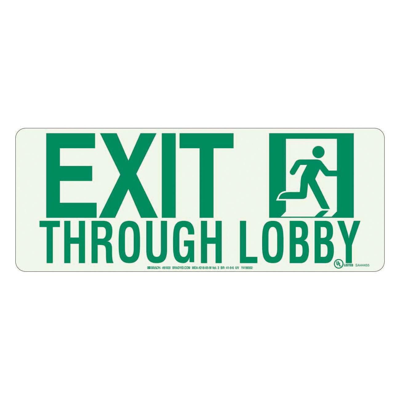 Brady® 81830 Fire, Emergency, Exit & First Aid Signs