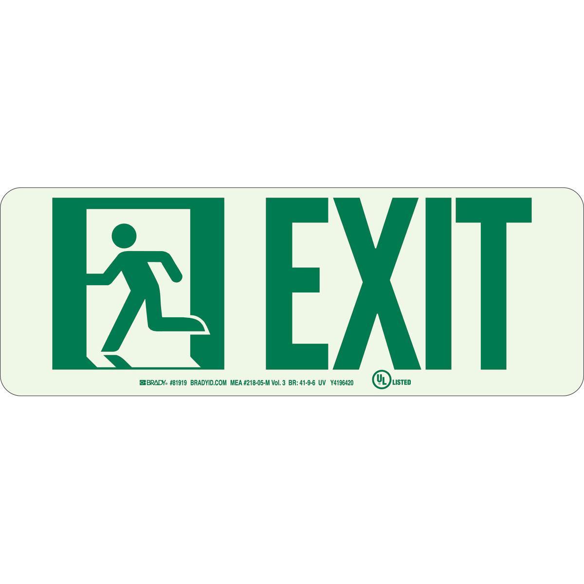 Brady® 81925 Fire, Emergency, Exit & First Aid Signs