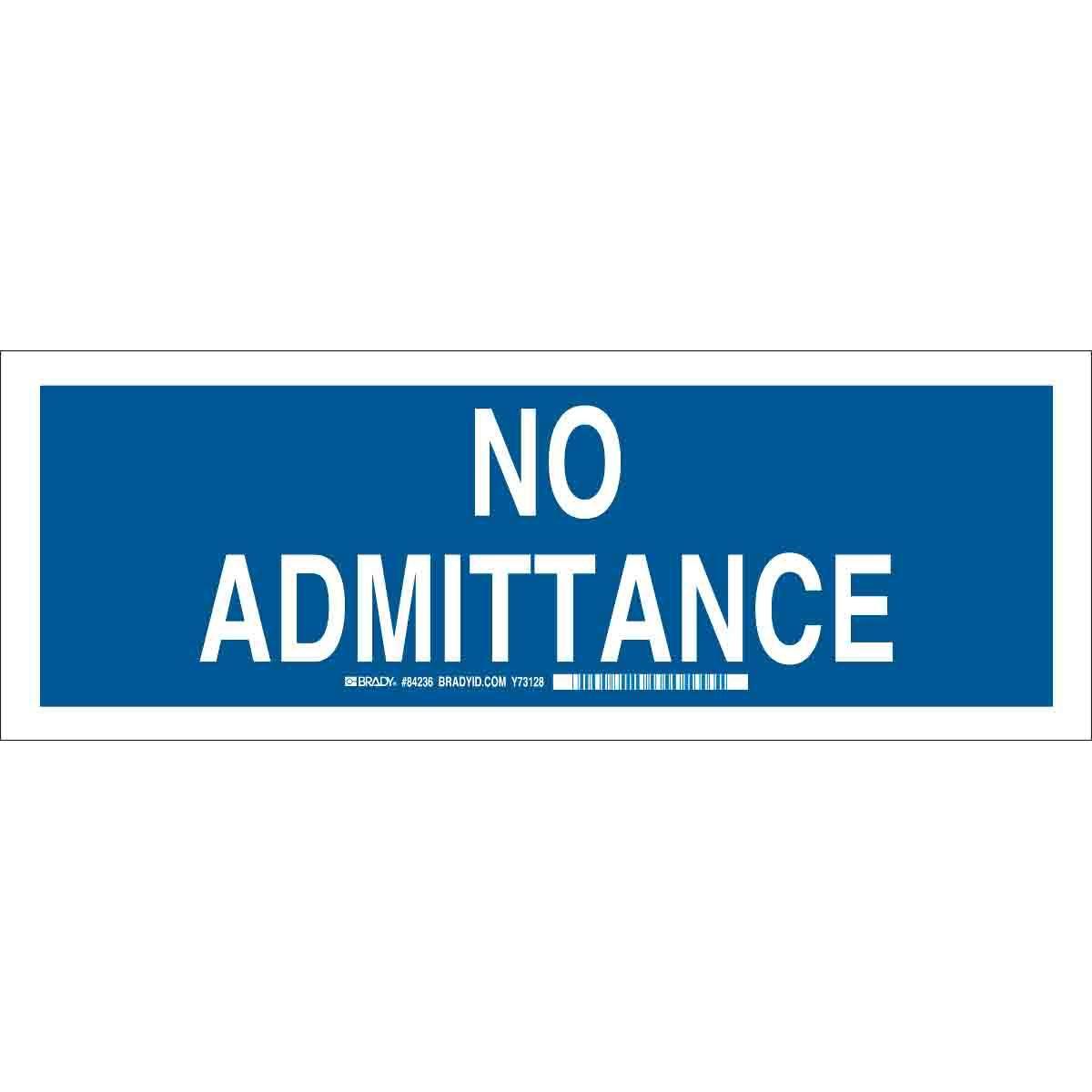 Brady® 84236 Access & Security Signs