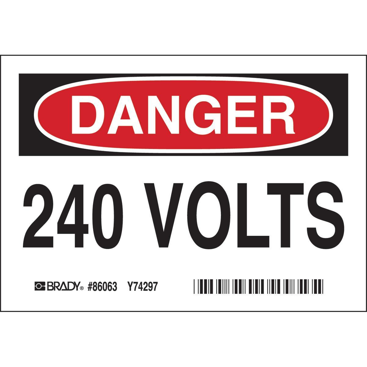 Brady® 86063 Accident Prevention Signs