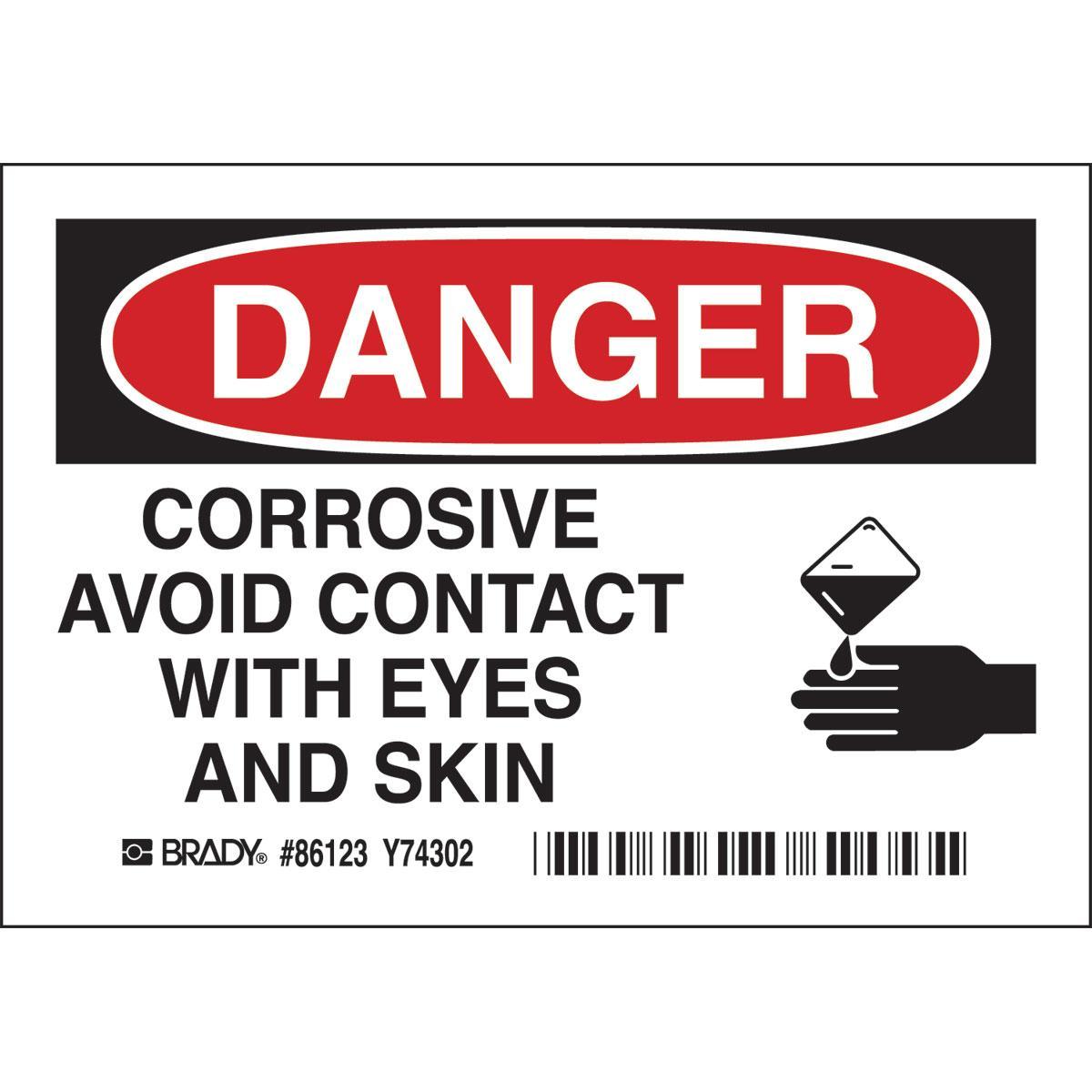 Brady® 86123 Chemical & Hazardous Material Signs