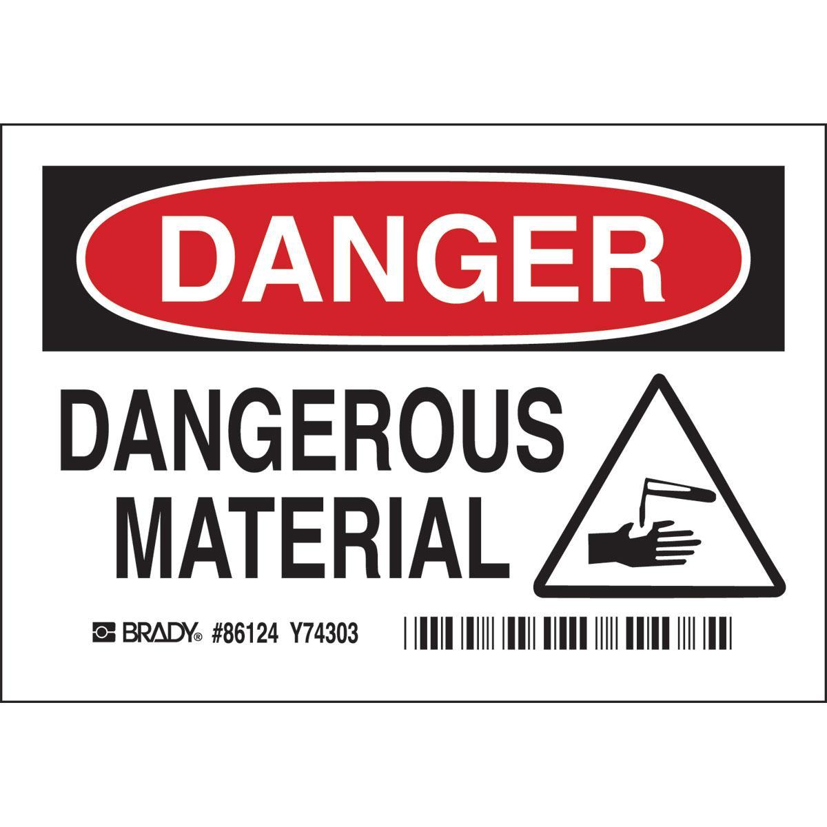 Brady® 86124 Chemical & Hazardous Material Signs